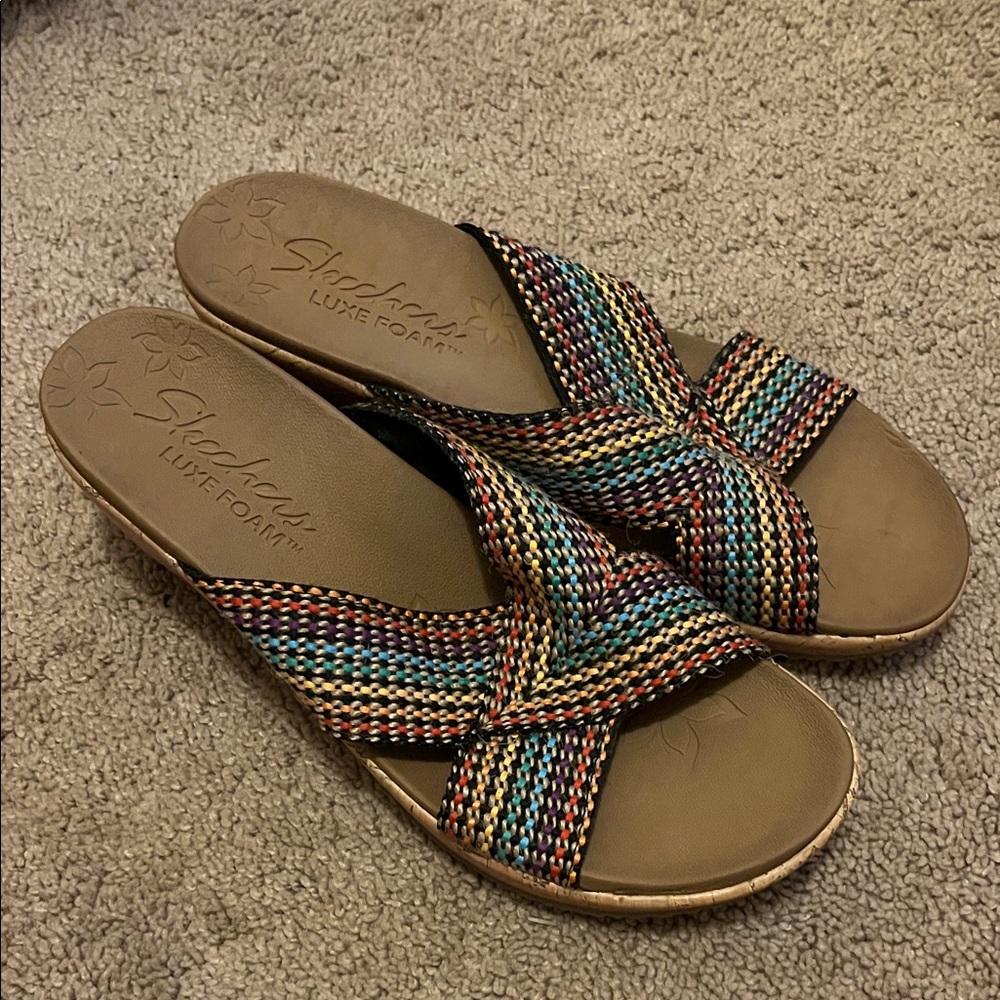 Skechers Women's Sandals with Multicolor Straps